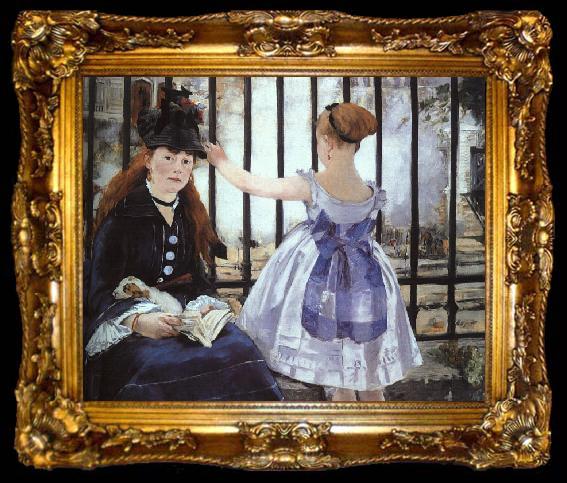 framed  Edouard Manet Gare St.Lazare, ta009-2
